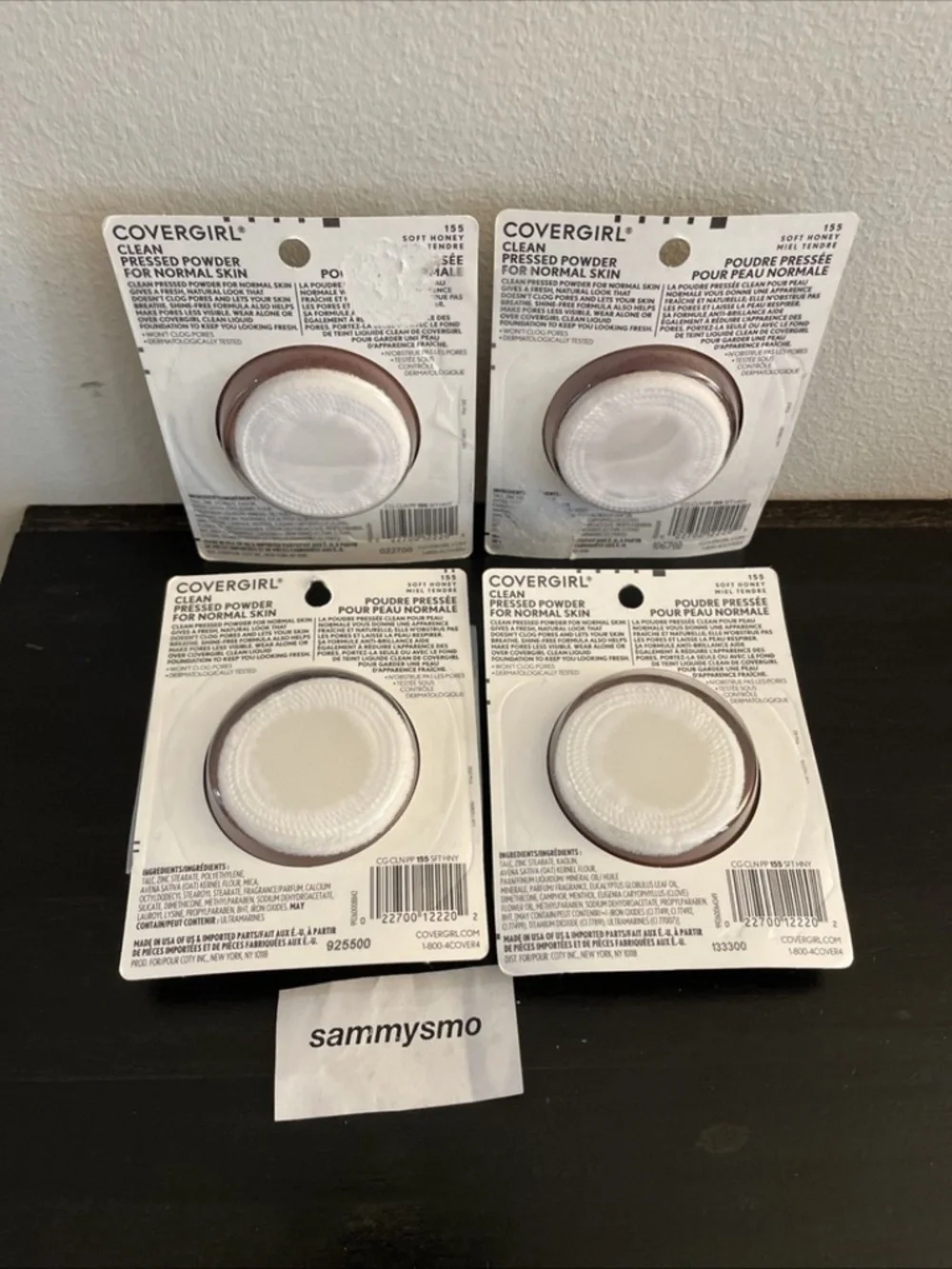Covergirl Clean Pressed Powder Original with Talc 155 Soft Honey, x4